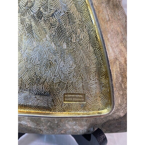 Christmas Tree Nut Dish Antique International Silver Company - Picture 5 of 5